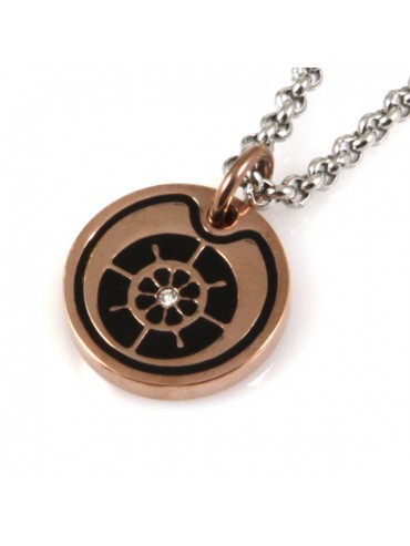 Collana timone in acciaio ramato
