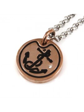 Collana ancora in acciaio ramato