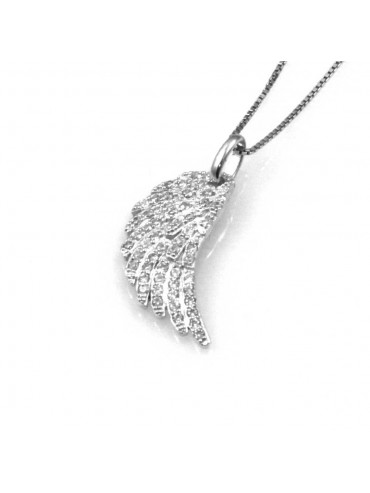 collana con ala ciondolo pendente in argento 925