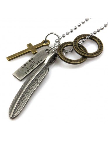 collana uomo con ciondoli e pendenti motivo vintage