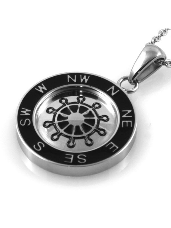 Collana timone in acciaio bicolore