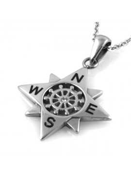 Collana rosa dei venti in acciaio