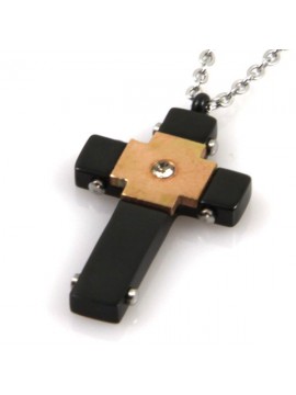 Collana croce in acciaio