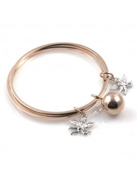 chiama angeli bracciale donna rigido multifili gioiello bola messicana campanellino in bronzo diametro mm 65