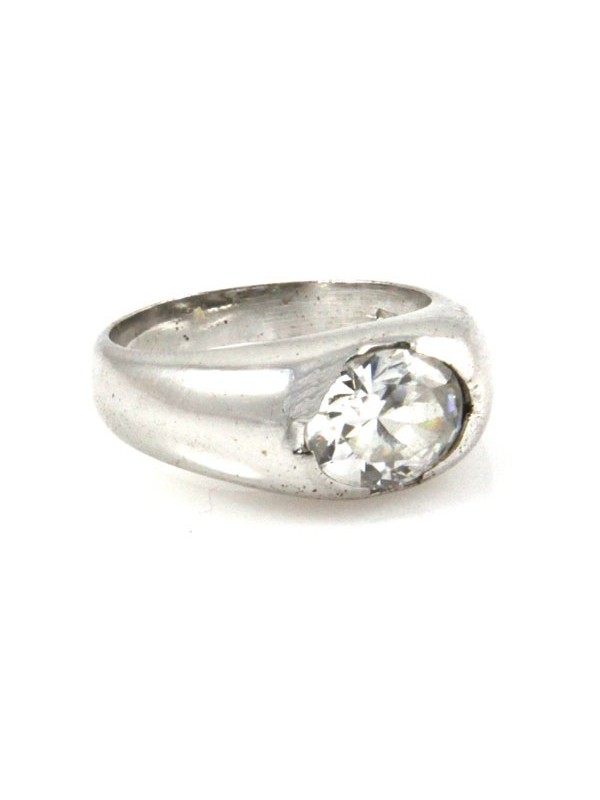 Anello donna in argento solitario