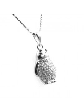 Collana con pinguino in argento 925