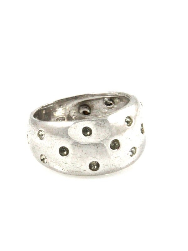 Anello donna in argento con strass