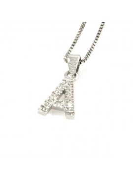 Collana con lettera a iniziale in argento 925