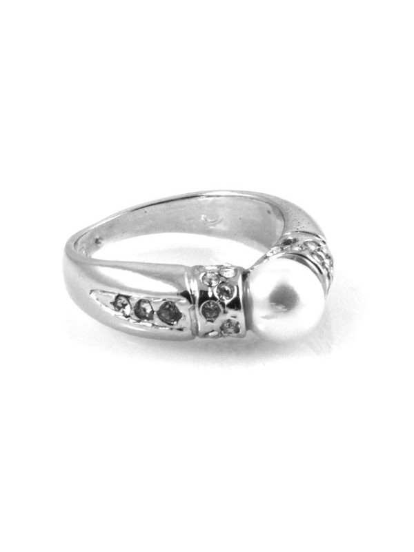 Anello donna in argento con perla
