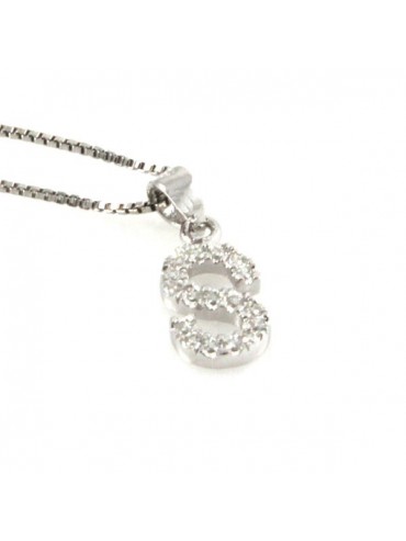 Collana con lettera s iniziale in argento 925