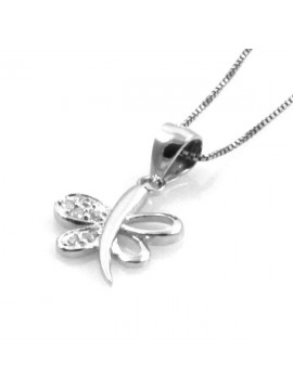 Collana con libellula in argento 925