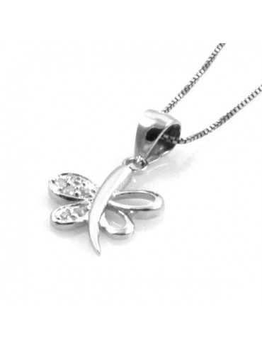 Collana con libellula in argento 925