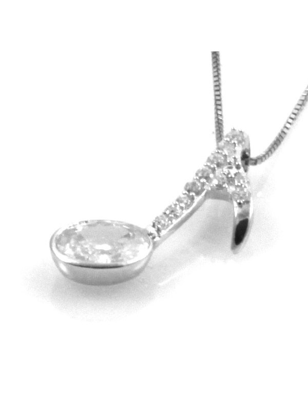 Collana con nota musicale in argento 925