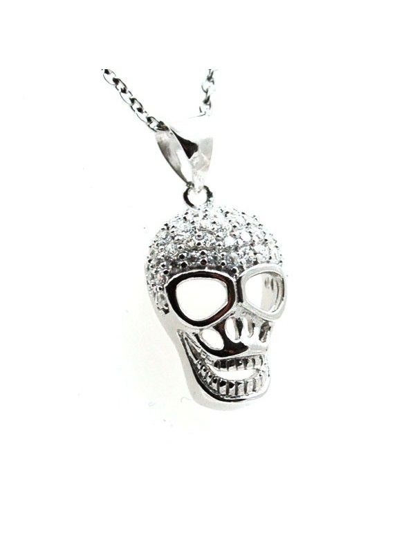 Collana con teschio in argento 925