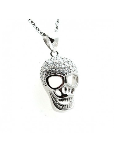 Collana con teschio in argento 925