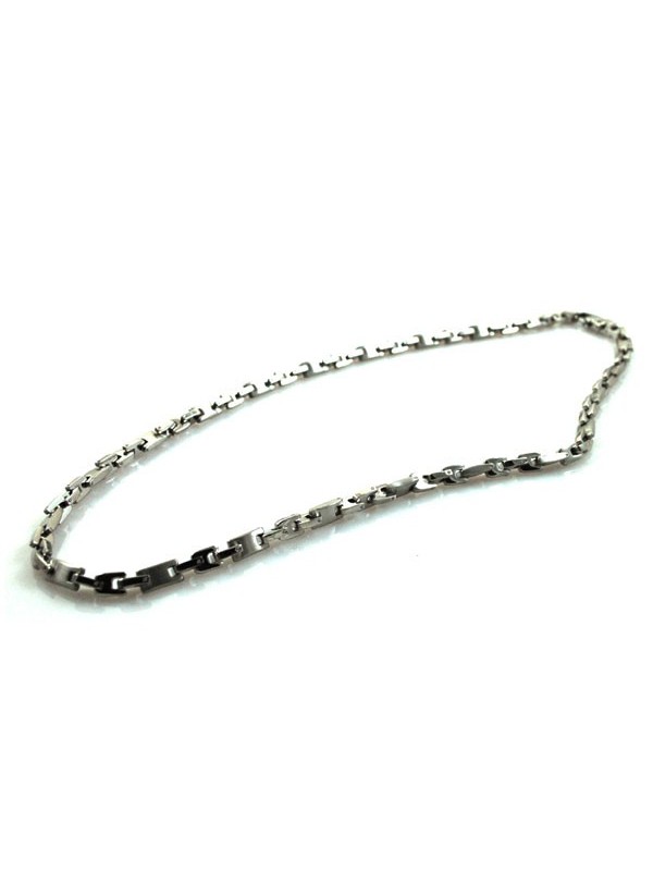 Collana uomo in acciaio maglia satinata e lucida