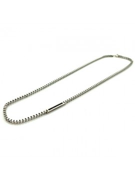 Collana uomo in acciaio con piastra