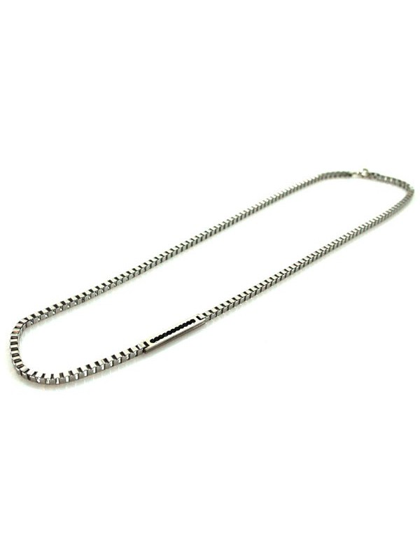 Collana uomo in acciaio con piastra