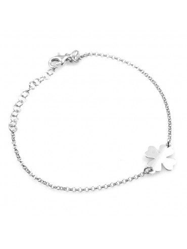 bracciale donna con quadrifoglio in argento 925