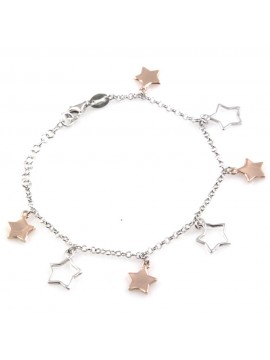 bracciale donna con ciondoli stella o stelline in argento 925