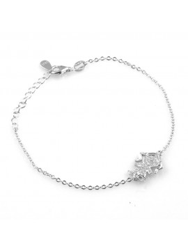 bracciale donna con bimba bebe in argento 925 e strass