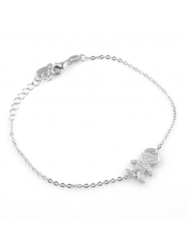 bracciale donna con bimb0 bebe in argento 925 e strass