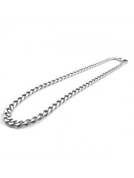 Collana uomo in acciaio maglia grumetta grande