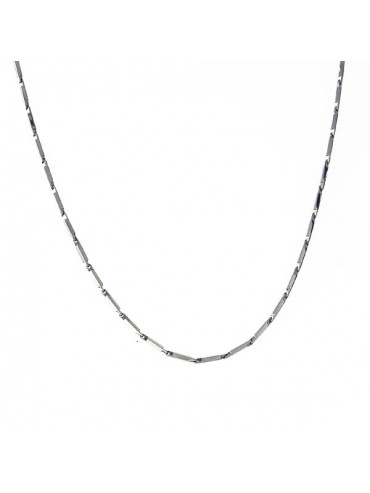 Collana acciaio maglia barrette tipo chimento