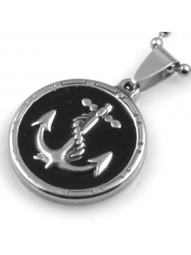 collana uomo ancora ciondolo in acciaio