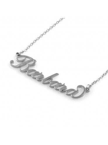collana con nome Barbara in acciaio da donna