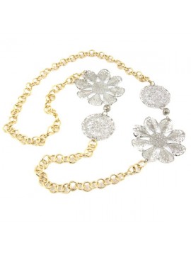 Collana donna in alluminio con medaglioni