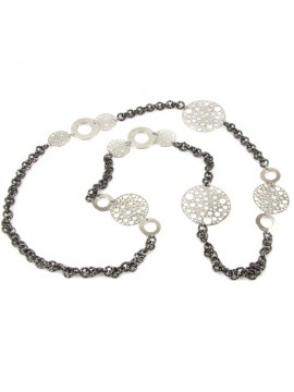 Collana donna in alluminio con medaglioni