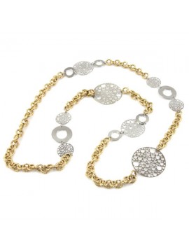 Collana donna in alluminio con medaglioni