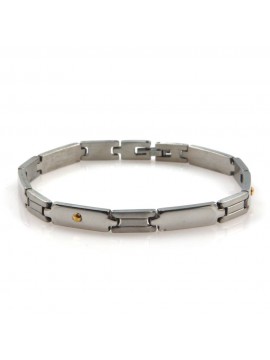 bracciale uomo in acciaio e oro bcc2613