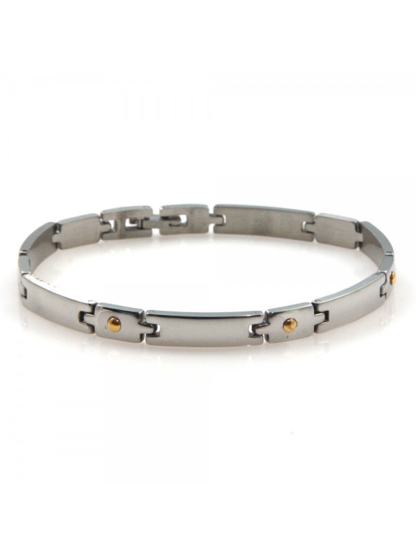 bracciale uomo in acciaio e oro bcc2614