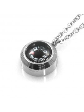 collana uomo ciondolo bussola marinara in acciaio cll1836