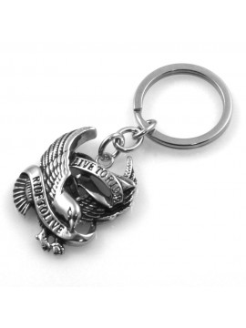 portachiavi uomo ride con aquila moto custom in acciaio prt0247