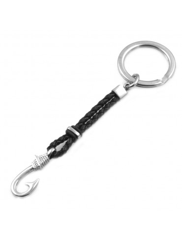 portachiavi uomo con amo da pesca o pescatore prt0098