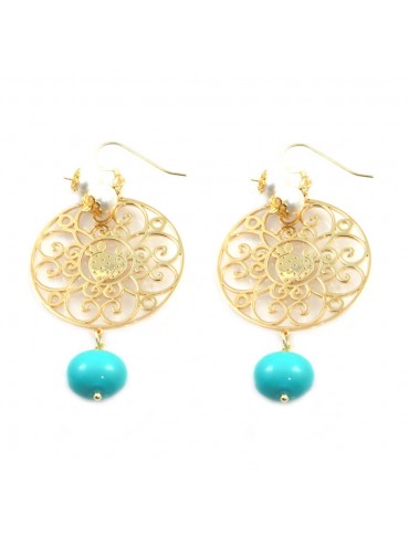 Orecchini donna trinacria sicilia fichi d'india gioielli siciliani occ0104