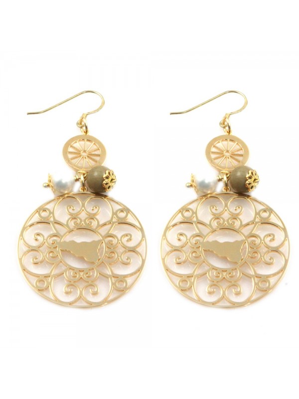 orecchini donna trinacria sicilia fichi d'india gioielli siciliani occ0106