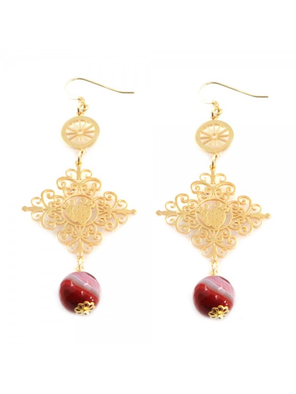 orecchini donna trinacria sicilia fichi d'india gioielli siciliani occ0112