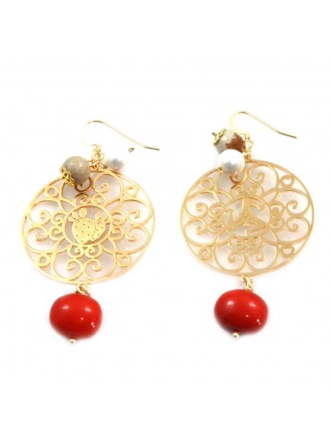 orecchini donna trinacria sicilia fichi d'india gioielli siciliani occ0116