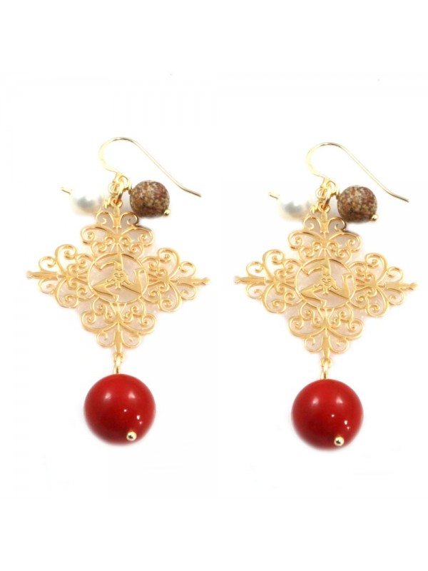 orecchini donna trinacria sicilia fichi d'india gioielli siciliani occ0120