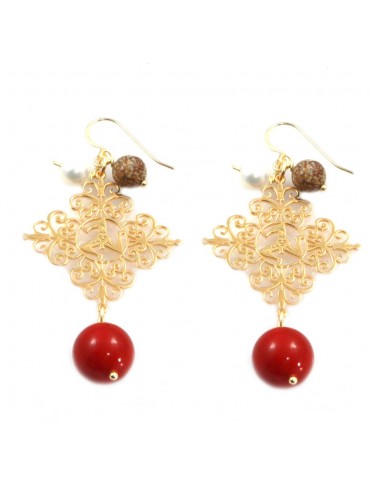 orecchini donna trinacria sicilia fichi d'india gioielli siciliani occ0120