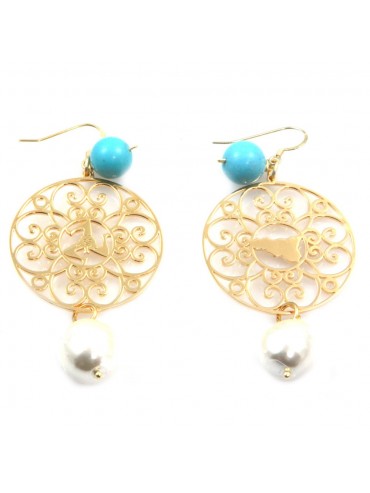 orecchini donna trinacria sicilia fichi d'india gioielli siciliani occ0127