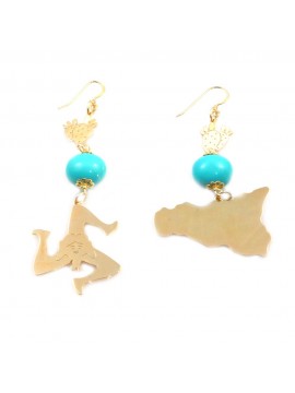 orecchini donna trinacria sicilia fichi d'india gioielli siciliani occ0130