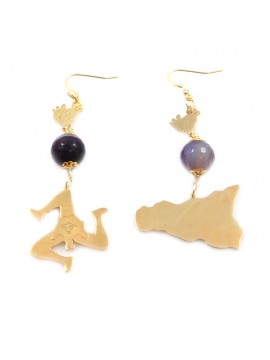 orecchini donna trinacria sicilia fichi d'india gioielli siciliani occ0131