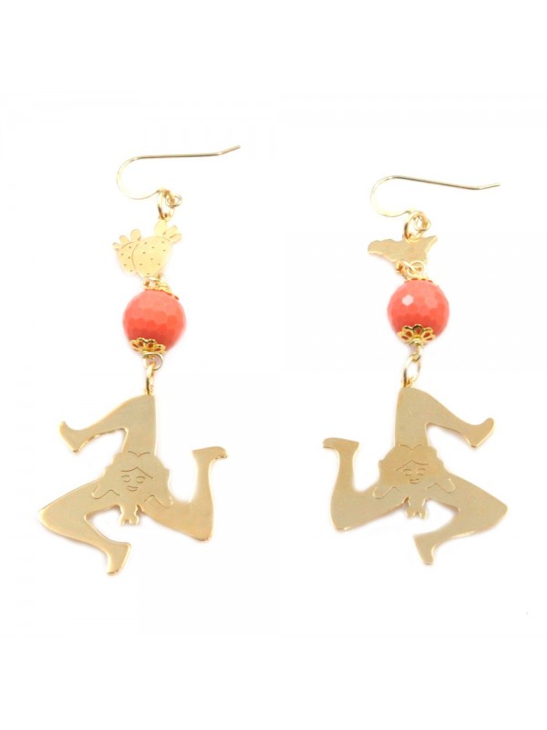 orecchini donna trinacria sicilia fichi d'india gioielli siciliani occ0132