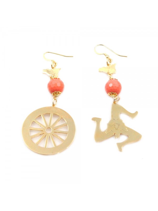 orecchini donna trinacria sicilia fichi d'india gioielli siciliani occ0133