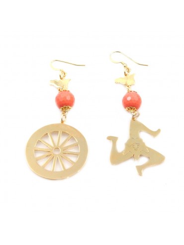 orecchini donna trinacria sicilia fichi d'india gioielli siciliani occ0133